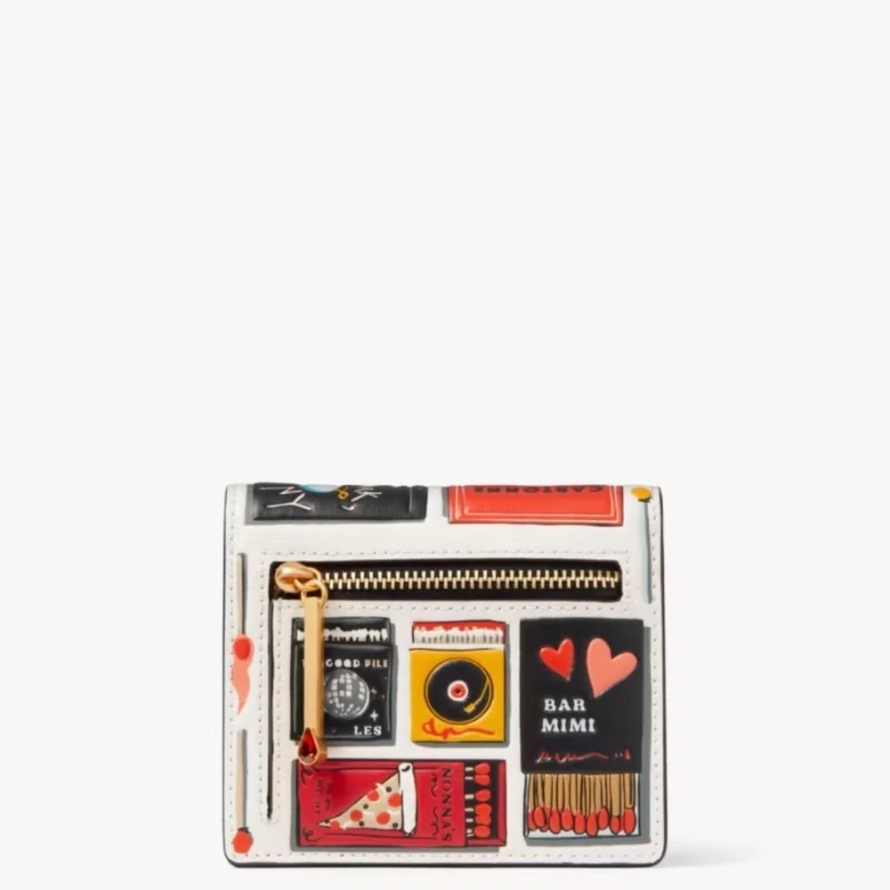 Kate Spade NEW Morgan Matchbox Embossed Small Bifold Wallet - Picture 2 of 7